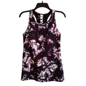 EUC GAIAM Fitted Athletic  Tank Top W/ Bra Cups Size L